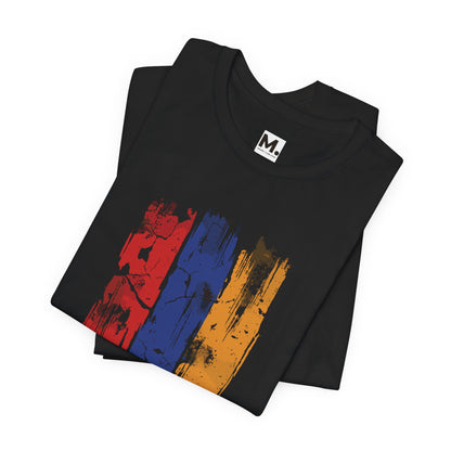 Distressed Armenian Flag Tee - Graphic T-Shirt