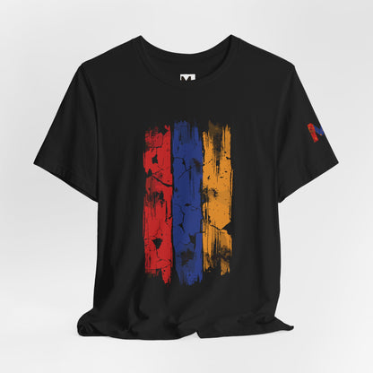 Distressed Armenian Flag Tee - Graphic T-Shirt